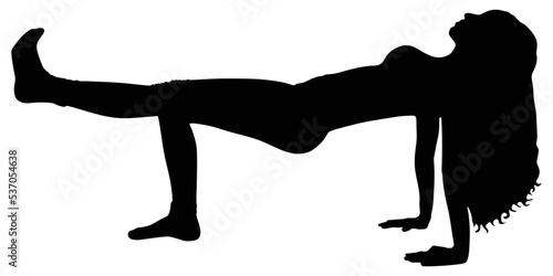 fitness woman doing exercise, vector