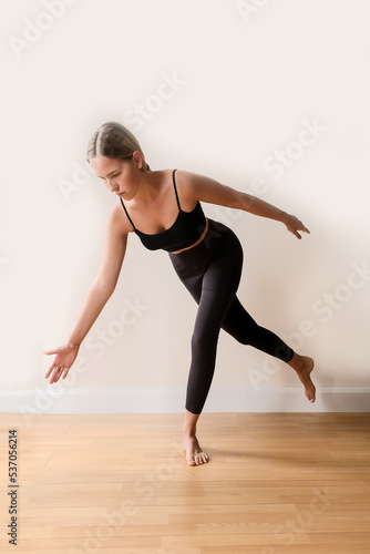 Sports fit home.Girl goes sports, fitness, yoga,meditative breathing practices.Meditation, relaxation,mental health. Active lifestyle, personal care, health.Wellness,workout,physical health.Smart fit.