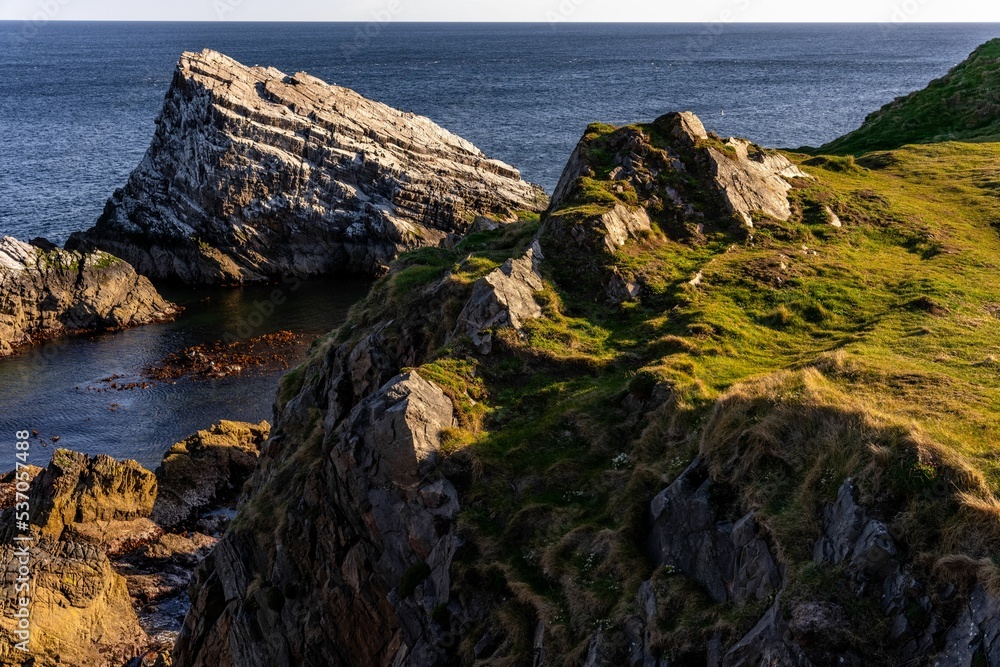 Ταπετσαρία Rock formation on the northern coast of Scotland near Buckie Moray Firth coast
