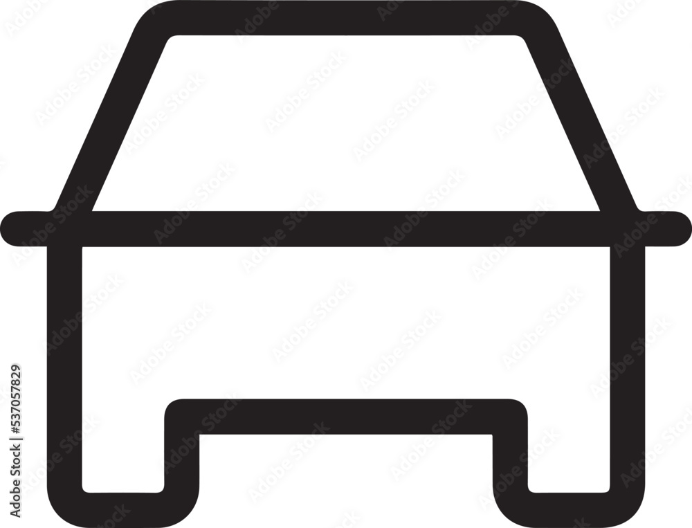 Car front line icon. Simple outline style sign symbol. Auto, view, sport, race, transport concept. Vector illustration isolated on white background. Car front line icon. Simple outline style sign symbol. Auto, view, sport, race, transport concept. Vector illustration isolated on white background.
