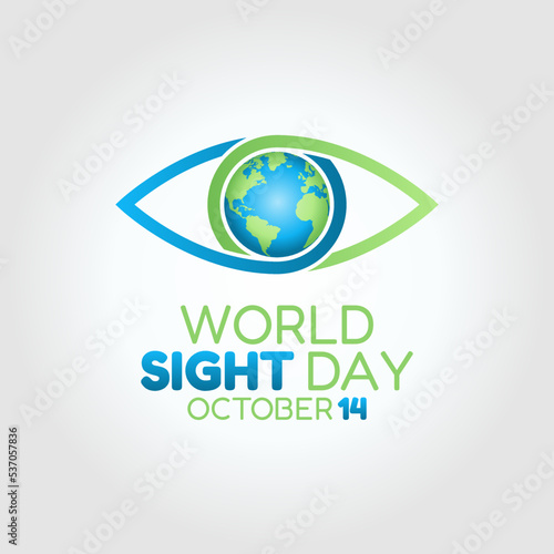vector graphic of world sight day good for world sight day celebration. flat design. flyer design.flat illustration.