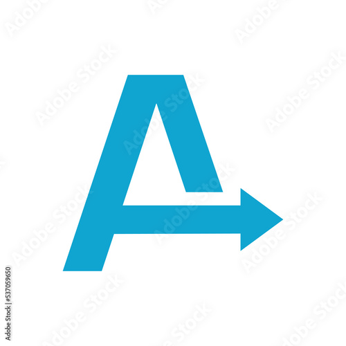 letter A logo simple abstract vector