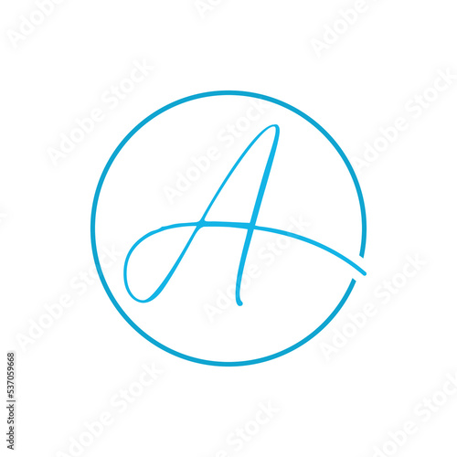 letter A logo simple abstract vector