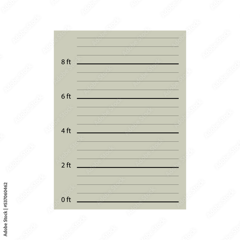 measuring paper with 10 foot vector measuring paper with 10 foot vector