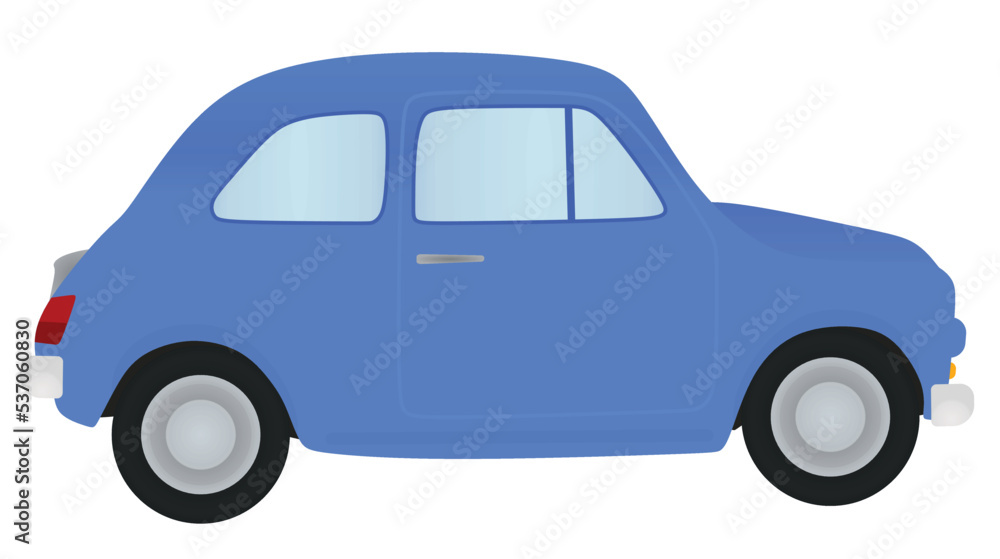 Blue retro car. vector illustration
