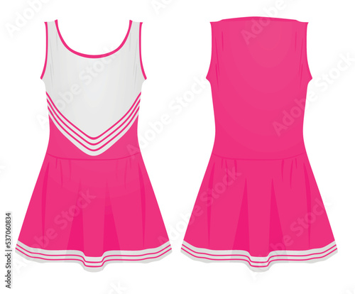 Rose cheerleaders dress. vector illustration