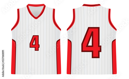 White basketball jersey. vector illustration 