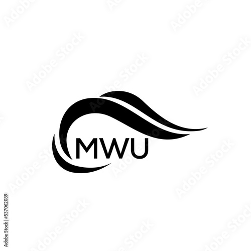 MWU letter logo. MWU blue image. MWU Monogram logo design for entrepreneur and business. MWU best icon.
 photo