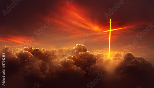 Billede på lærred Easter background concept and The crosses sign.