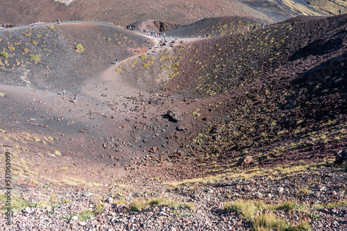 The beautiful Etna Volcano with its Silvestri Craters photo