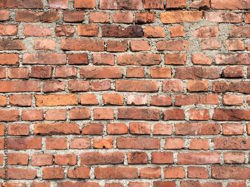 Old red bricks wall background