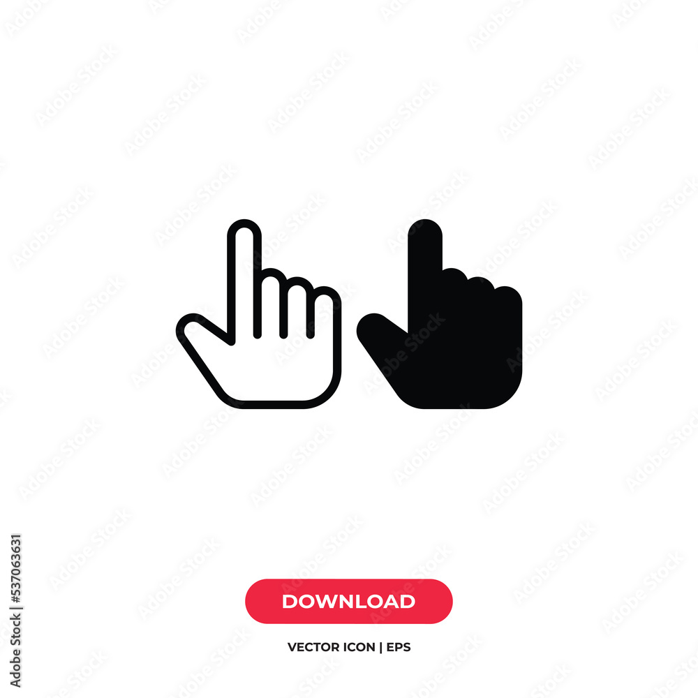 Hand icon vector. Finger sign Hand icon vector. Finger sign