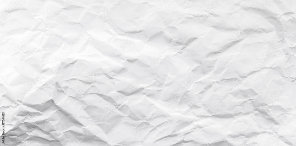 Fototapeta premium White crumpled paper texture background