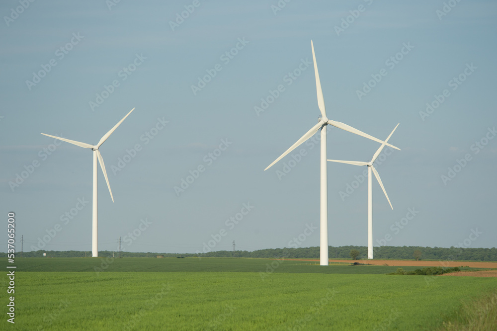 large wind turbines for natural electricity, in the countryside large wind turbines for natural electricity, in the countryside