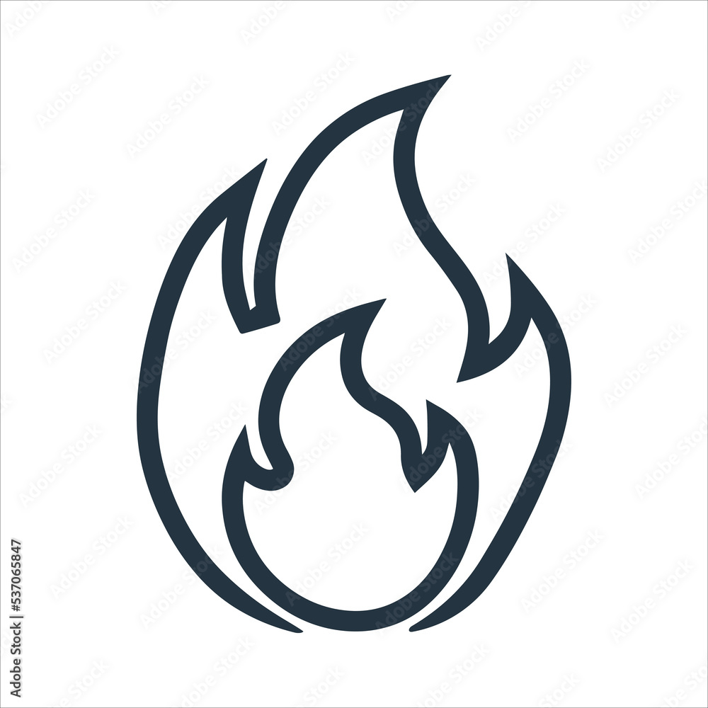 Pictogram of fire emblem. Symbol of burn, icon of flames. Flammable silhouette. Abstract danger illustration. Graphic isolated fireball. Shape of blazing fire. Black flat light on white background. Pictogram of fire emblem. Symbol of burn, icon of flames. Flammable silhouette. Abstract danger illustration. Graphic isolated fireball. Shape of blazing fire. Black flat light on white background.