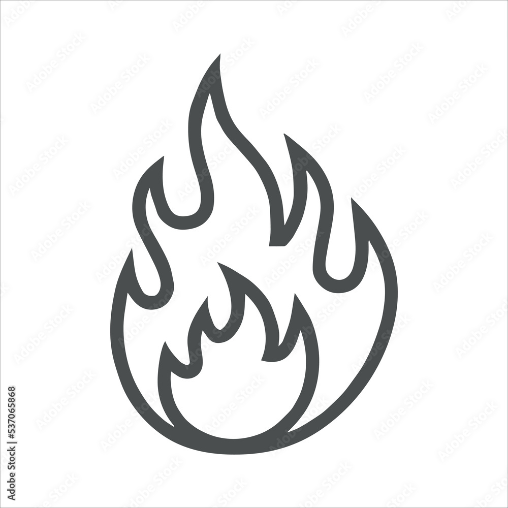 Pictogram of fire emblem. Symbol of burn, icon of flames. Flammable silhouette. Abstract danger illustration. Graphic isolated fireball. Shape of blazing fire. Black flat light on white background. Pictogram of fire emblem. Symbol of burn, icon of flames. Flammable silhouette. Abstract danger illustration. Graphic isolated fireball. Shape of blazing fire. Black flat light on white background.