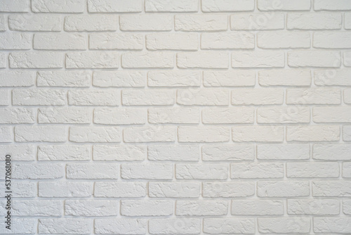 White brick wall as background. Modern texture. Design