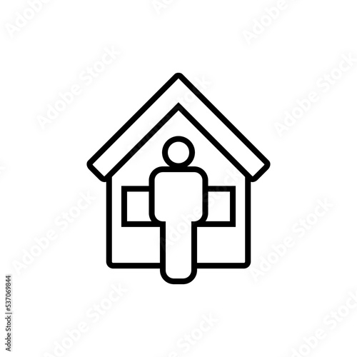 Landlord, house owner line icon