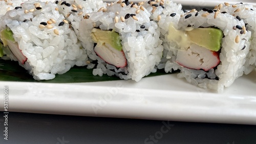 surimi Uramaki sushi roll 