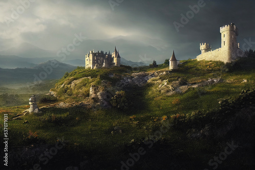 distant fantasy castle