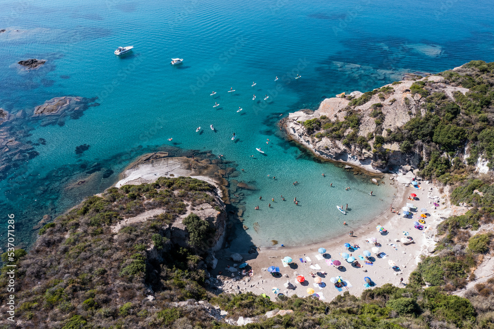 Aerial view of Cumpoltitu Beach, Oristano, Sardinia, Italy. Aerial view of Cumpoltitu Beach, Oristano, Sardinia, Italy.