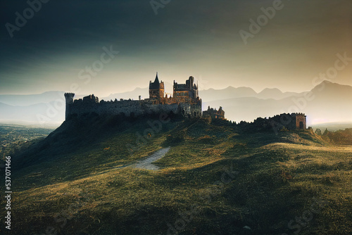 distant fantasy castle