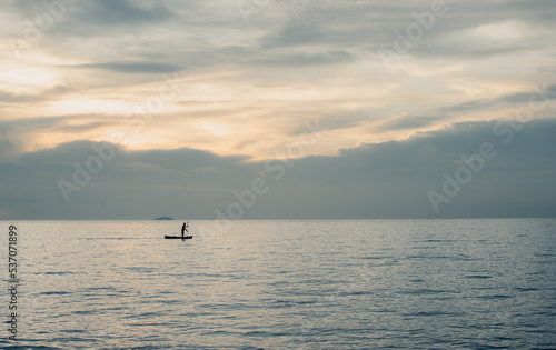 boat at sunset © Karanrat