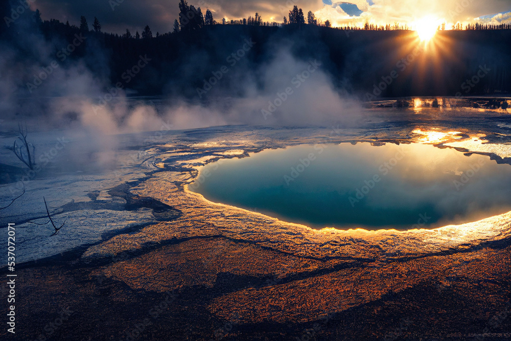Fototapeta premium grand prismatic spring Yellowstone national park