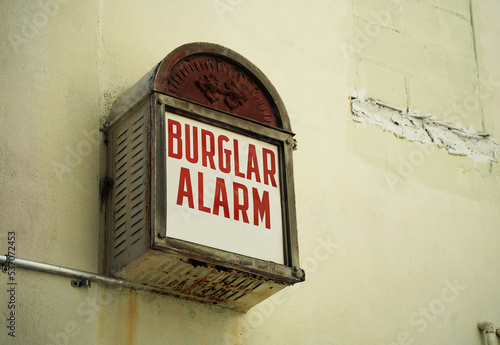 old burglar alarm system photo