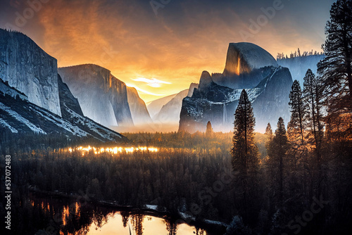 Sunrise in Yosemite photo