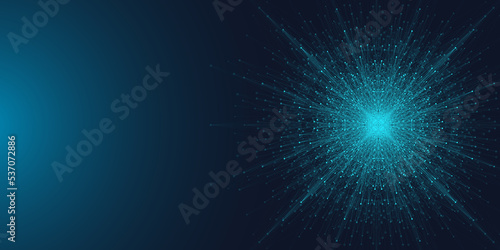 Foto Quantum computer technology banner design template concept, gravitational wave