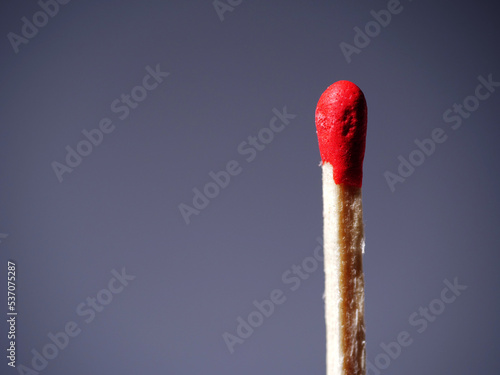 Wooden matches for lighting on gray background