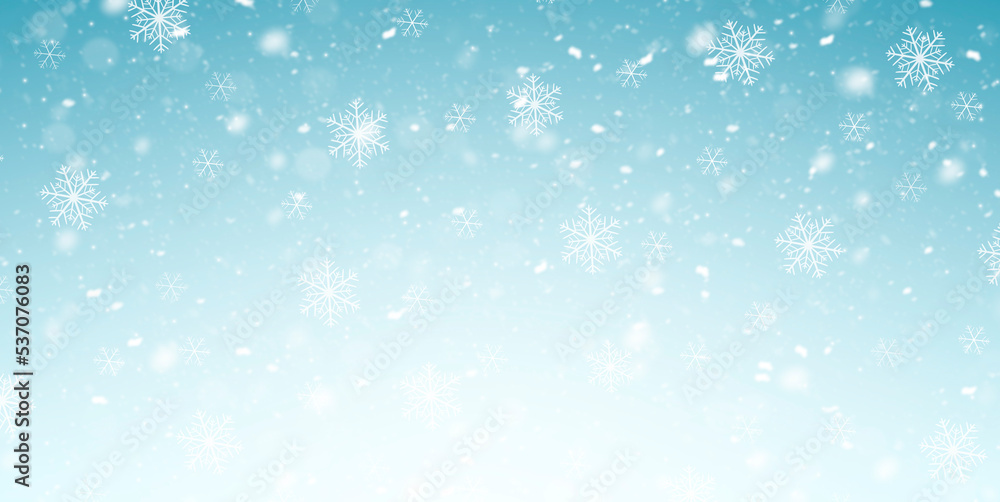 Winter abstract light blue background with snowflakes Winter abstract light blue background with snowflakes
