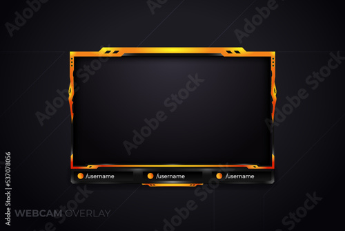Twitch facecam and webcam stream overlay, live stream overlay border