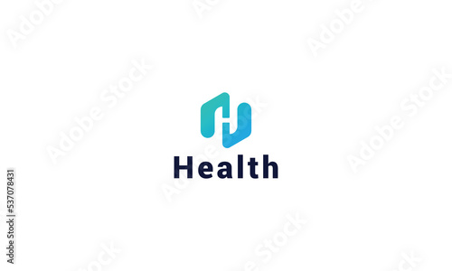 Letter H technological modern and unique hexagonal logo