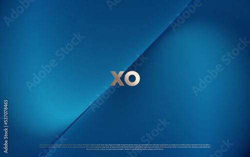 Blue colored creative premium abstract background with shiny gold dots, stripes, circles and random geometric shapes. Modern elegant backdrop for banner, wallpaper, invitation card exclusive designs