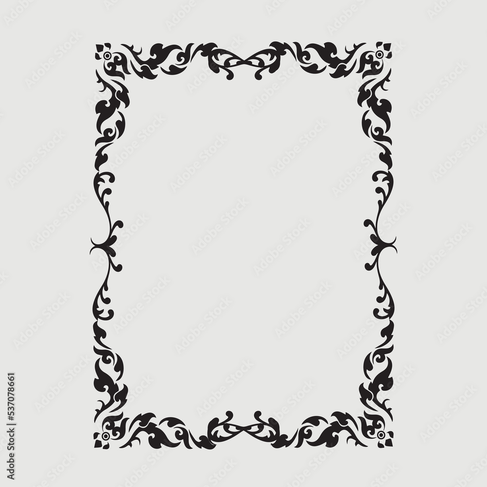 Frame, in the style of an ornament, Vector illustration eps 10, Art. Frame, in the style of an ornament, Vector illustration eps 10, Art.