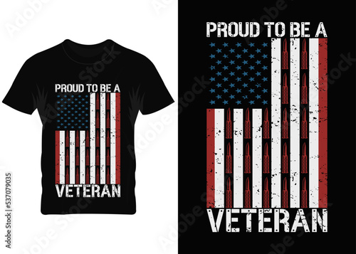 Proud to be a veteran with flag