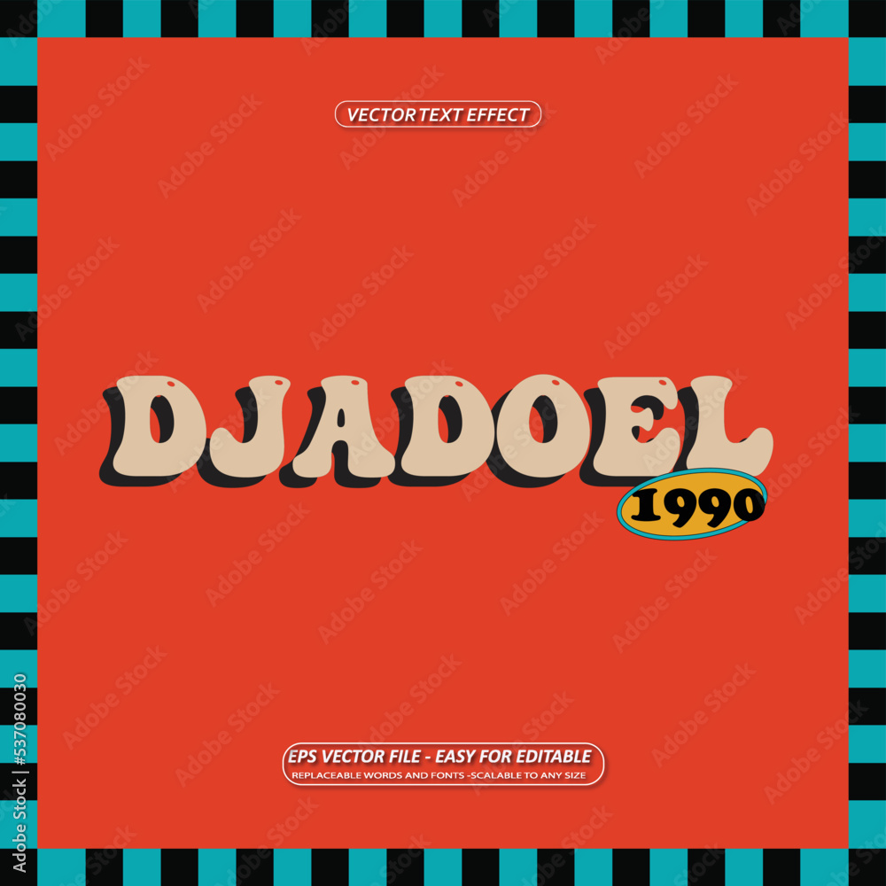 Obraz premium retro vintage editable text efect