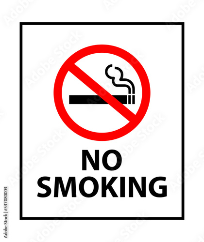 No smoking cigarette sign vector illustration. 