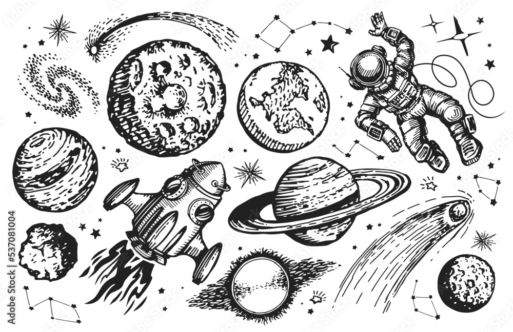 Space Sketch PNG Transparent Images Free Download | Vector Files | Pngtree