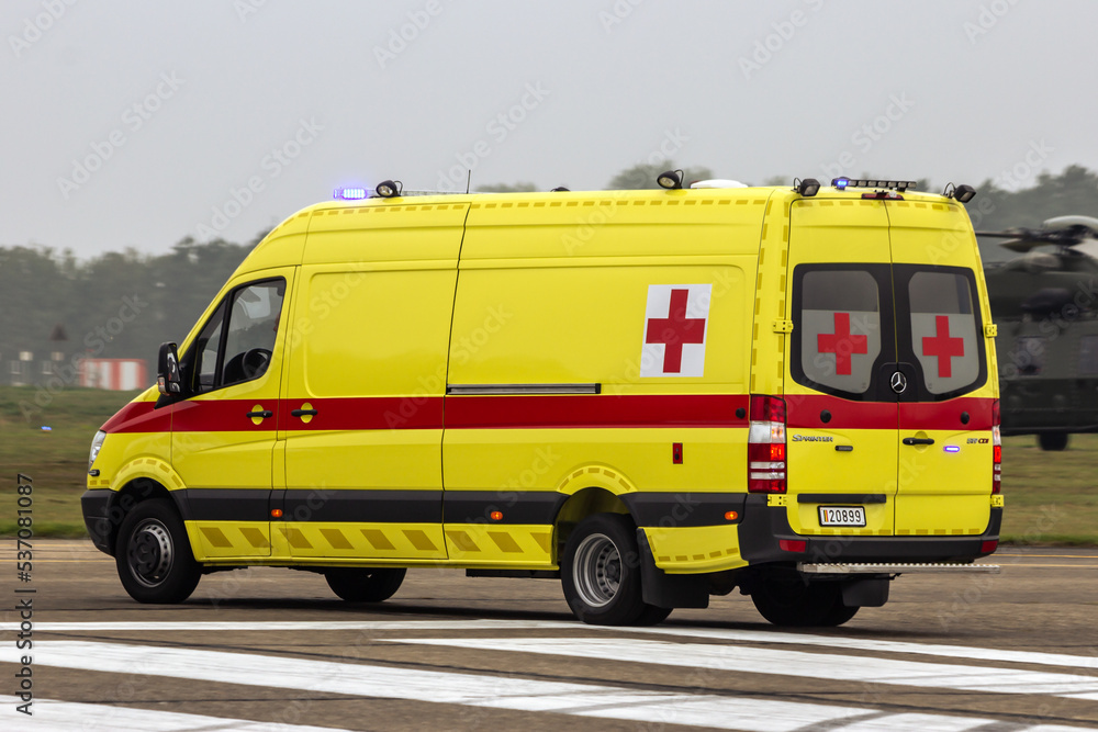Belgian military ambulance at Kleine-Brogel Air Base. Stock Photo | Adobe  Stock