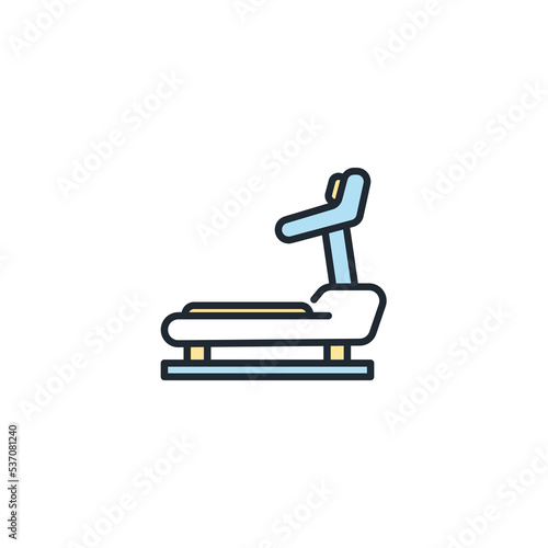 Treadmill icons  symbol vector elements for infographic web
