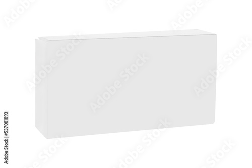 Realistic white cardboard box for template. Mockup for your marketing design