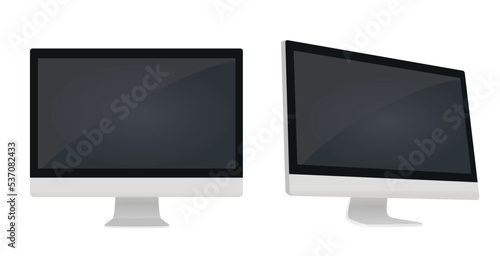 Computer monitor screen. vector illustration