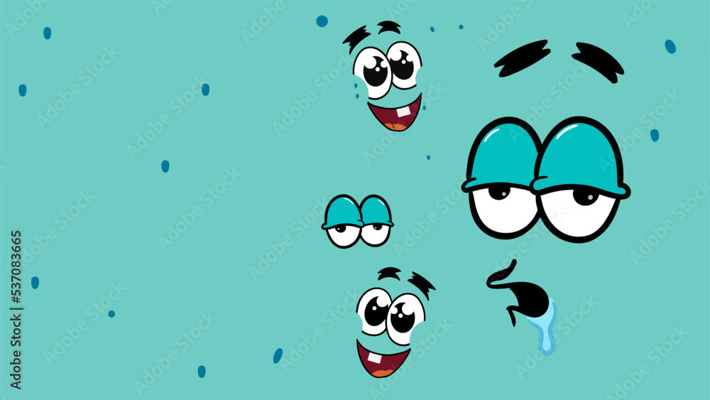 Cartoon Face Clean Background Vector