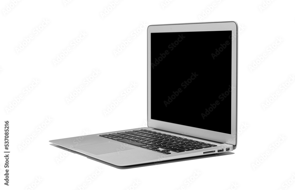 Fototapeta premium Modern laptop isolated on white