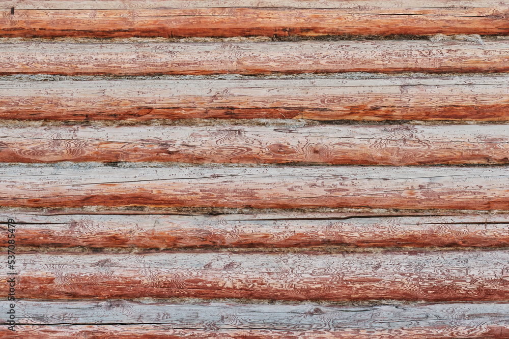 Log wall as abstract rural background.