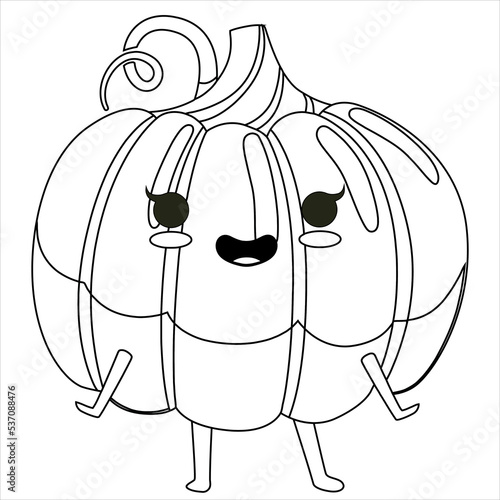 Halloween Pumpkin illustration .