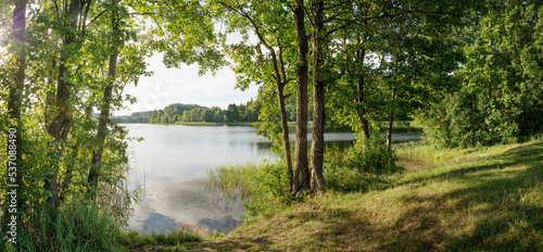 Serene landscape with a lake © v_blinov